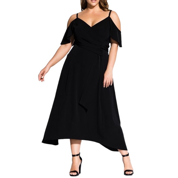 City Chic Dresses & Skirts - CITY CHIC Trendy Plus Size Sweet Delight Off-The-Shoulder Maxi Dress Womens 22